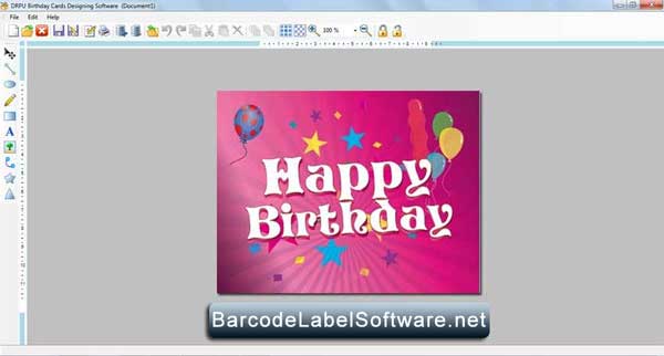 Screenshot of Birthday Card Software