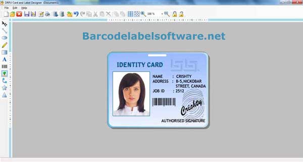 Screenshot of Card Maker Software