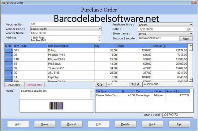 Barcode Accounting Software