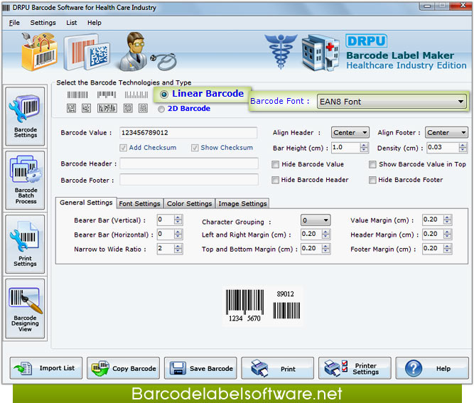 Healthcare Industry Barcode Labels