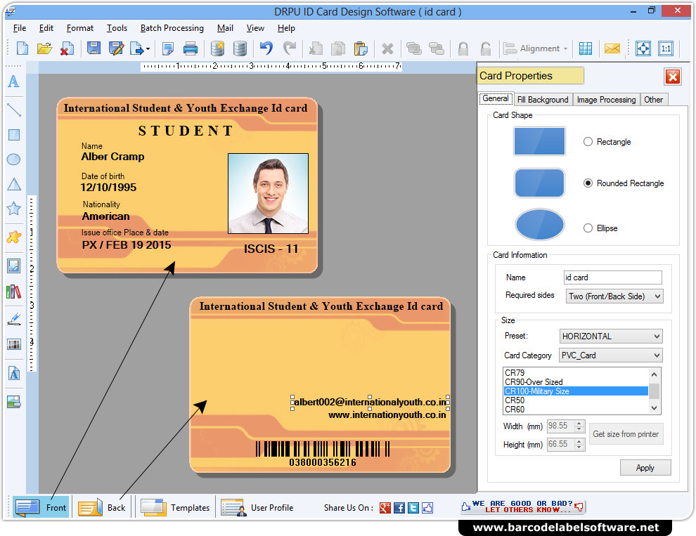 Id Card Maker Screenshots To Know Step By Step Process Of Designing Id