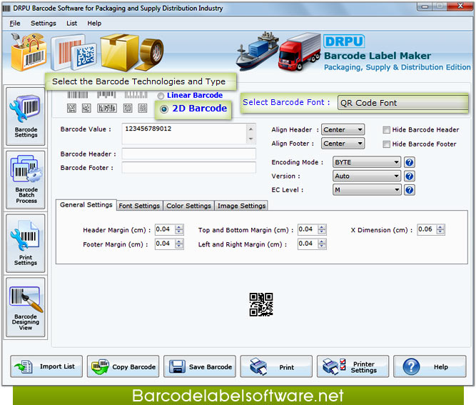 Packaging Supply Barcode Label
