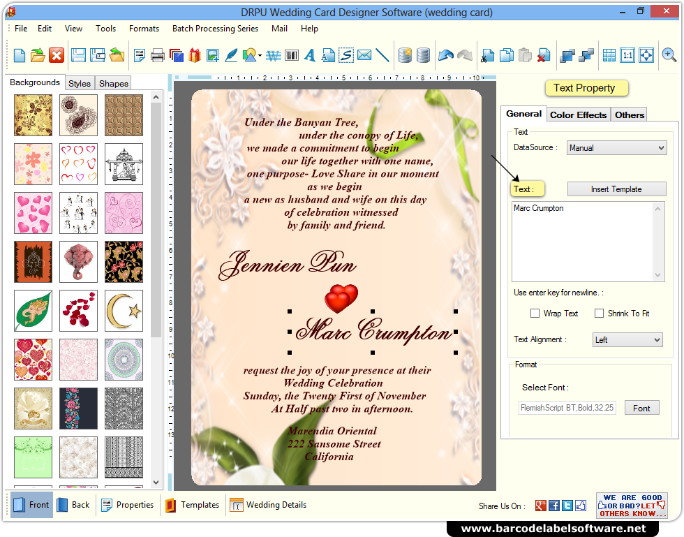 Wedding cards online maker