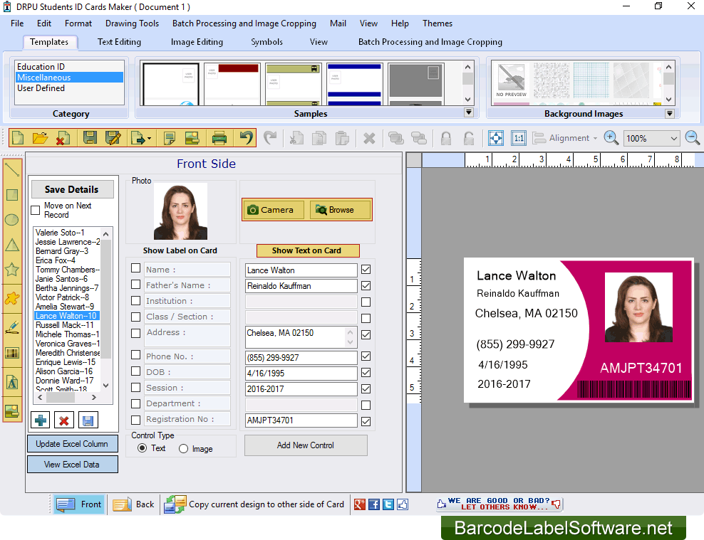 School Photo ID Cards Maker