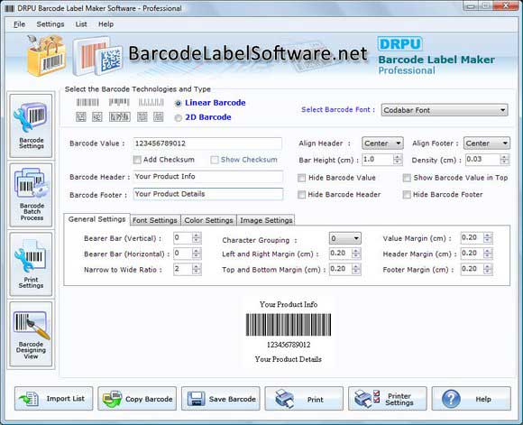 Screenshot of Barcode-app
