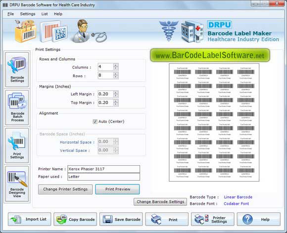 Screenshot of Barcode Maker for Hospitals