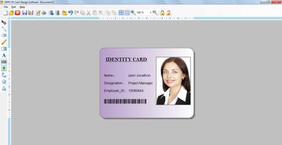 Screenshot of ID Card Designer