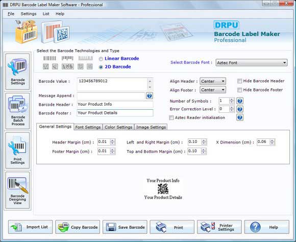 Software For Barcode screen shot