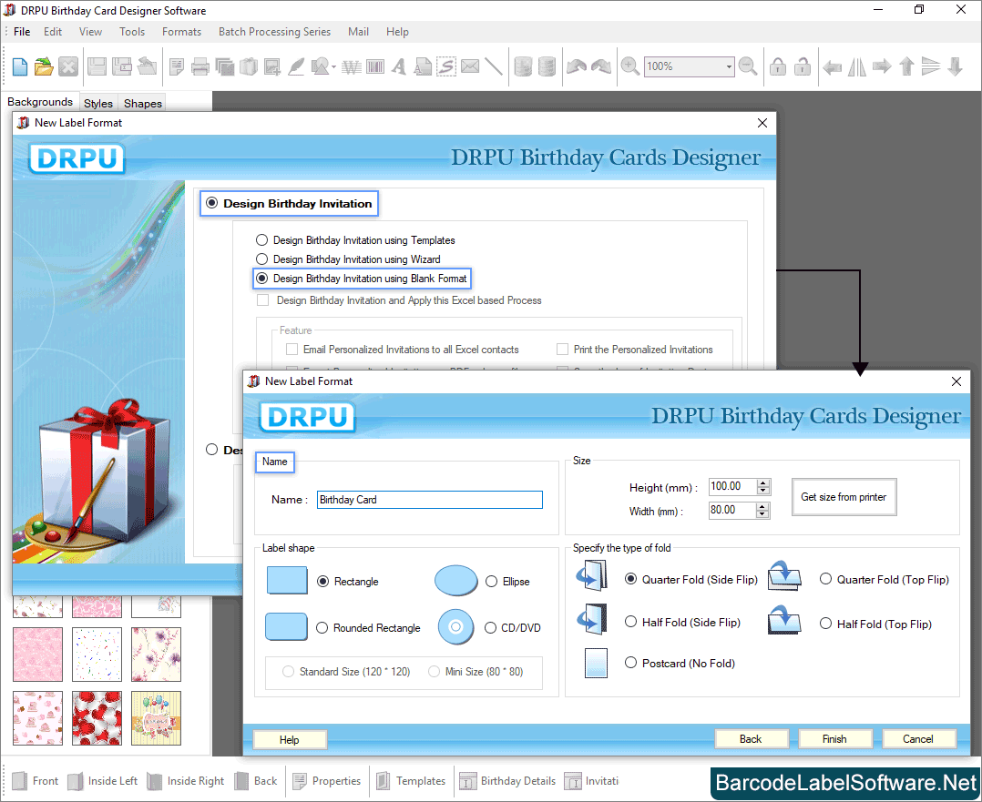 Birthday Card Maker Software New Label Format