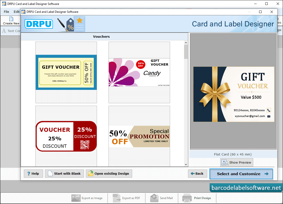 Card and Label Maker Software Text Properties