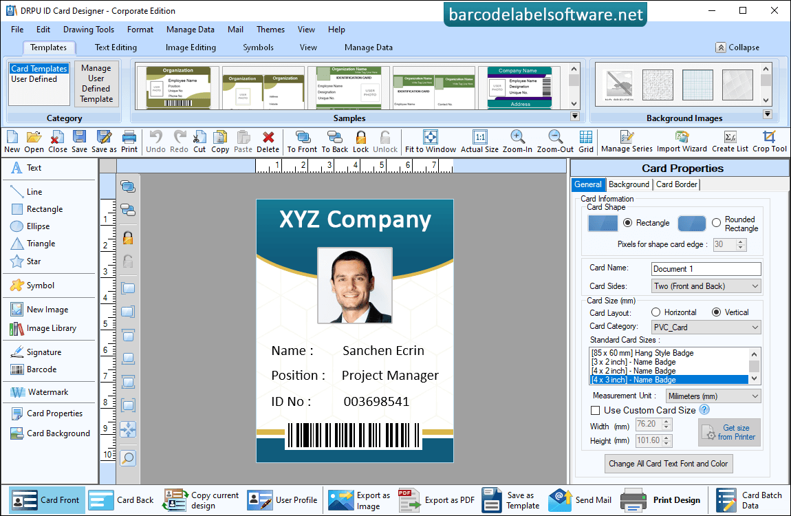 Card Designing Properties