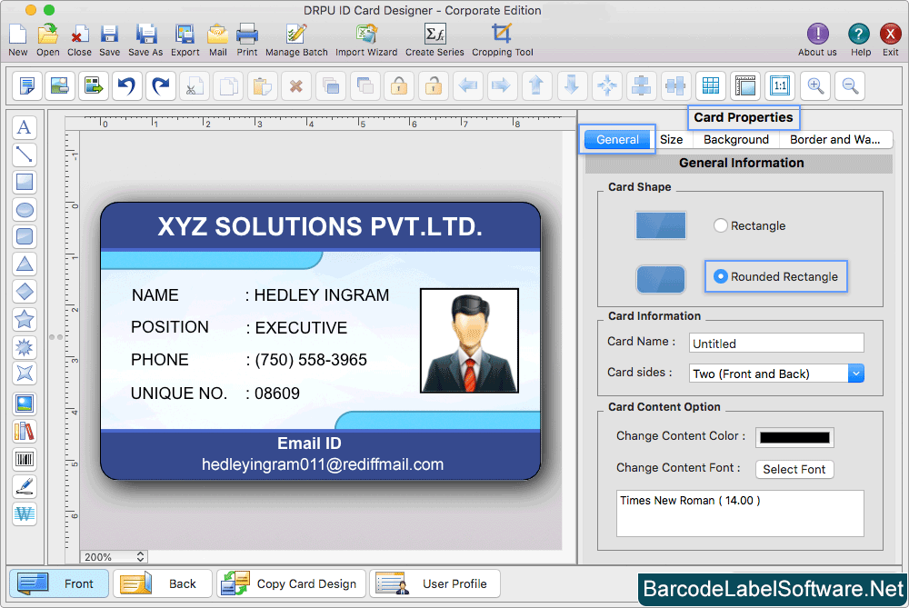 ID Card Designer Corporate Edition for Mac