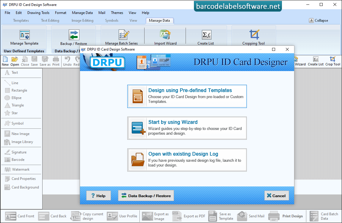 ID Card Maker Software  Design using Pre Defined Template