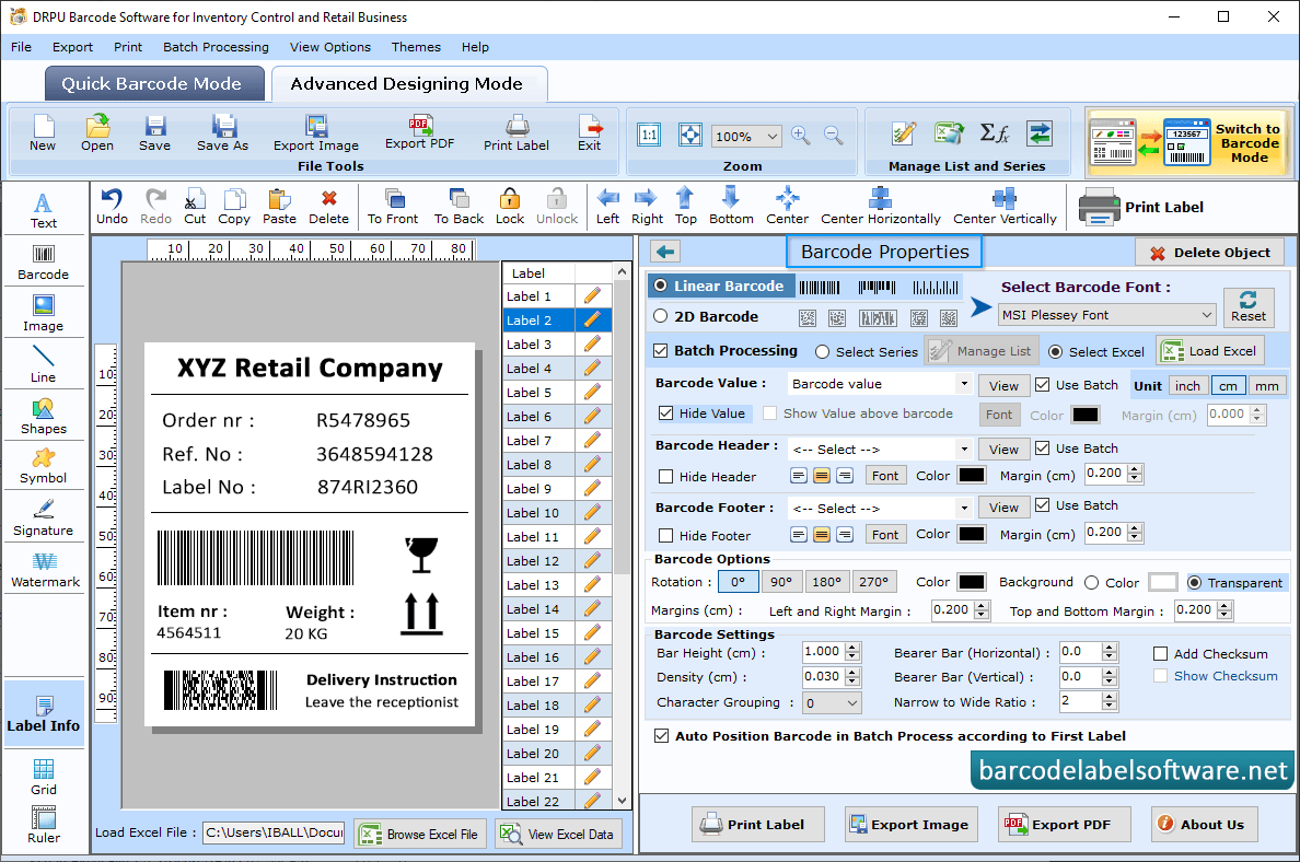 Barcode Software for Inventory Control