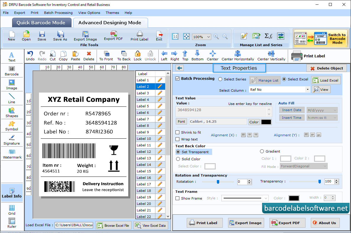 Barcode Software for Inventory Control
