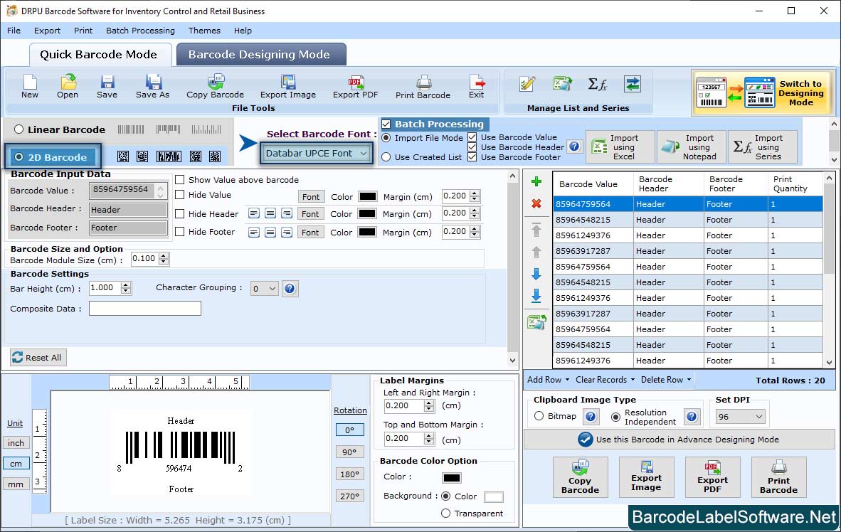 Barcode Software for Inventory Control