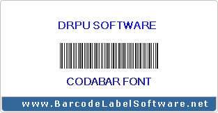 Codabar barcode font