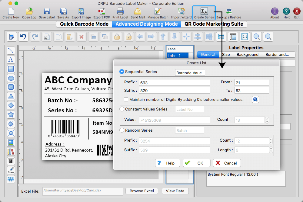 Mac Barcode Label Software - Corporate Edition Mac Barcode Label Software - Corporate Edition