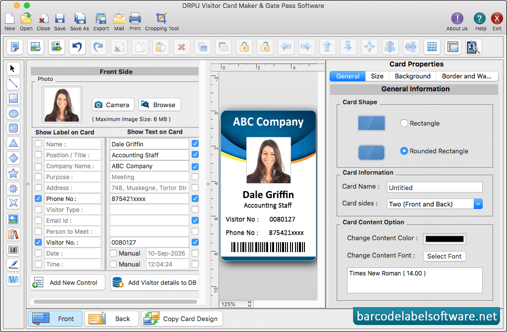 Visitors ID Cards Maker for Mac