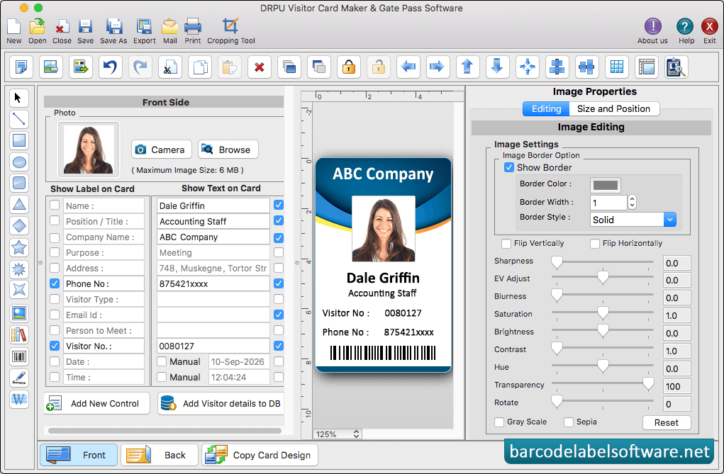 Visitors ID Cards Maker for Mac