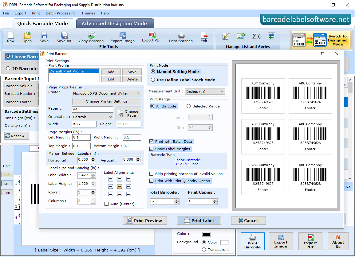 Barcode Software for Packaging Supply Barcode Software for Packaging Supply