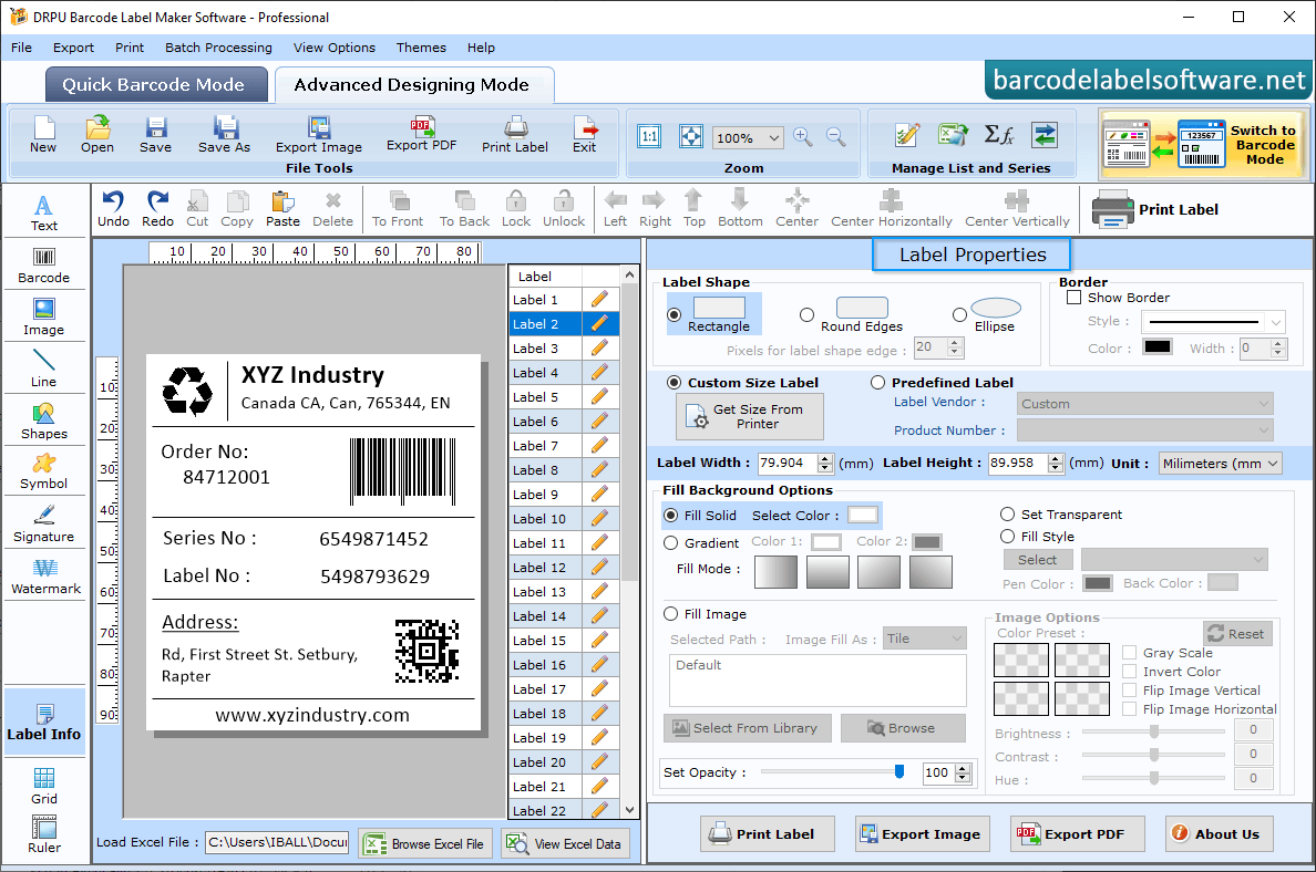 Barcode label Software – Professional