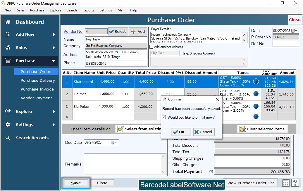 Purchase Order Software