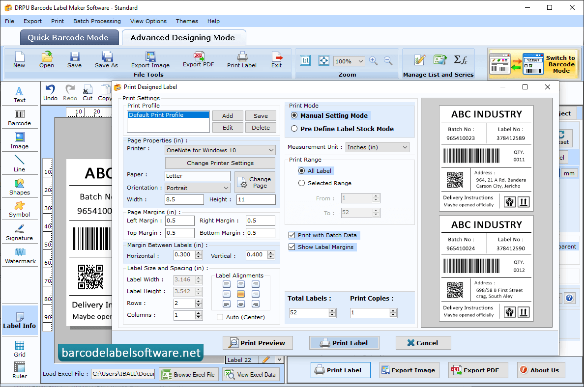 Barcode Label Standard Software