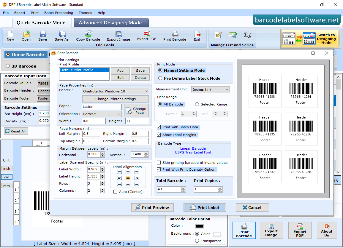 Barcode Label Software – Standard Barcode Label Software – Standard