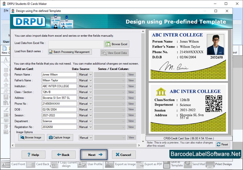 Student ID Cards Maker Software