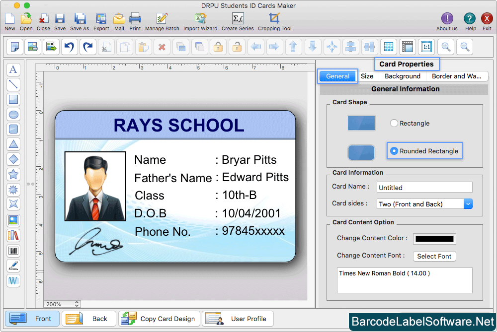 Students ID Cards Maker for Mac