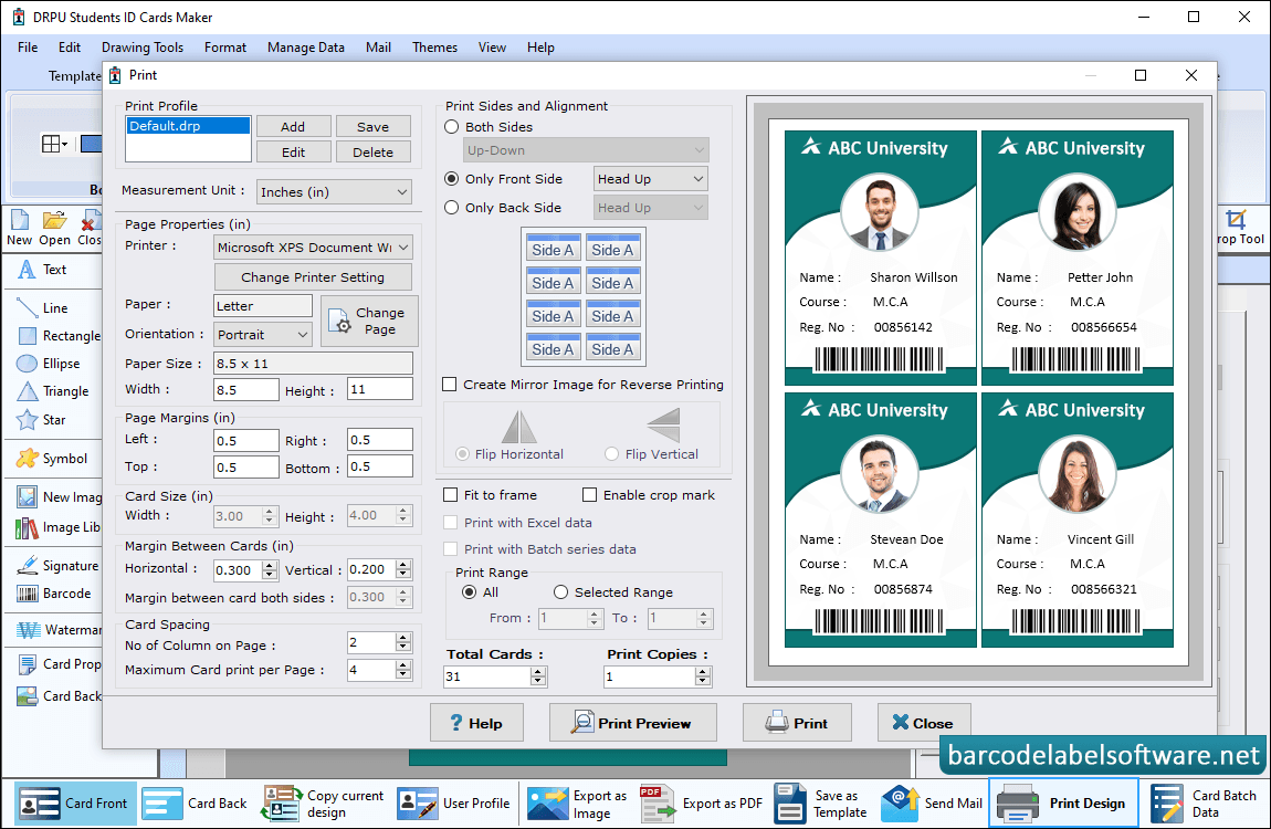 Adjust print settings
