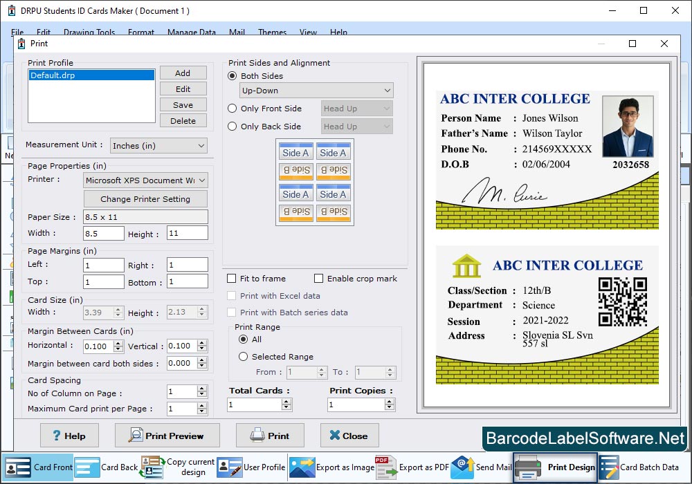 Adjust print settings