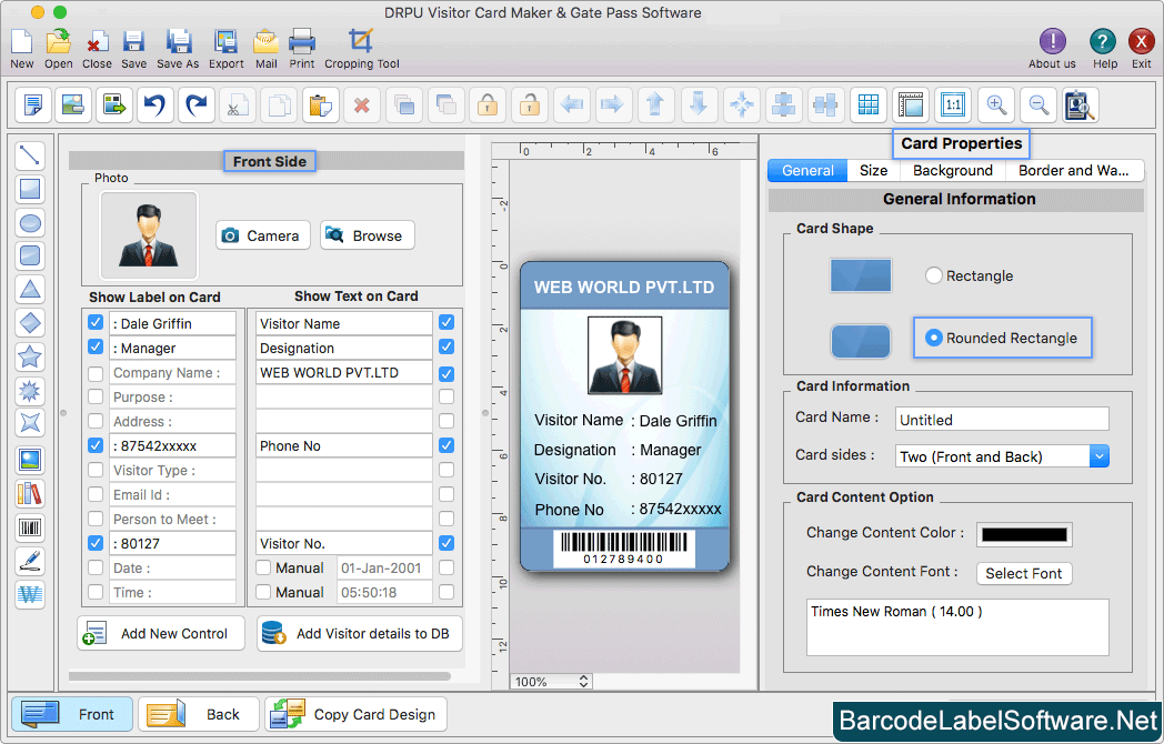 Visitors ID Cards Maker for Mac