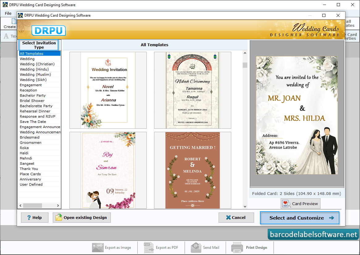 Wedding Card Maker Software